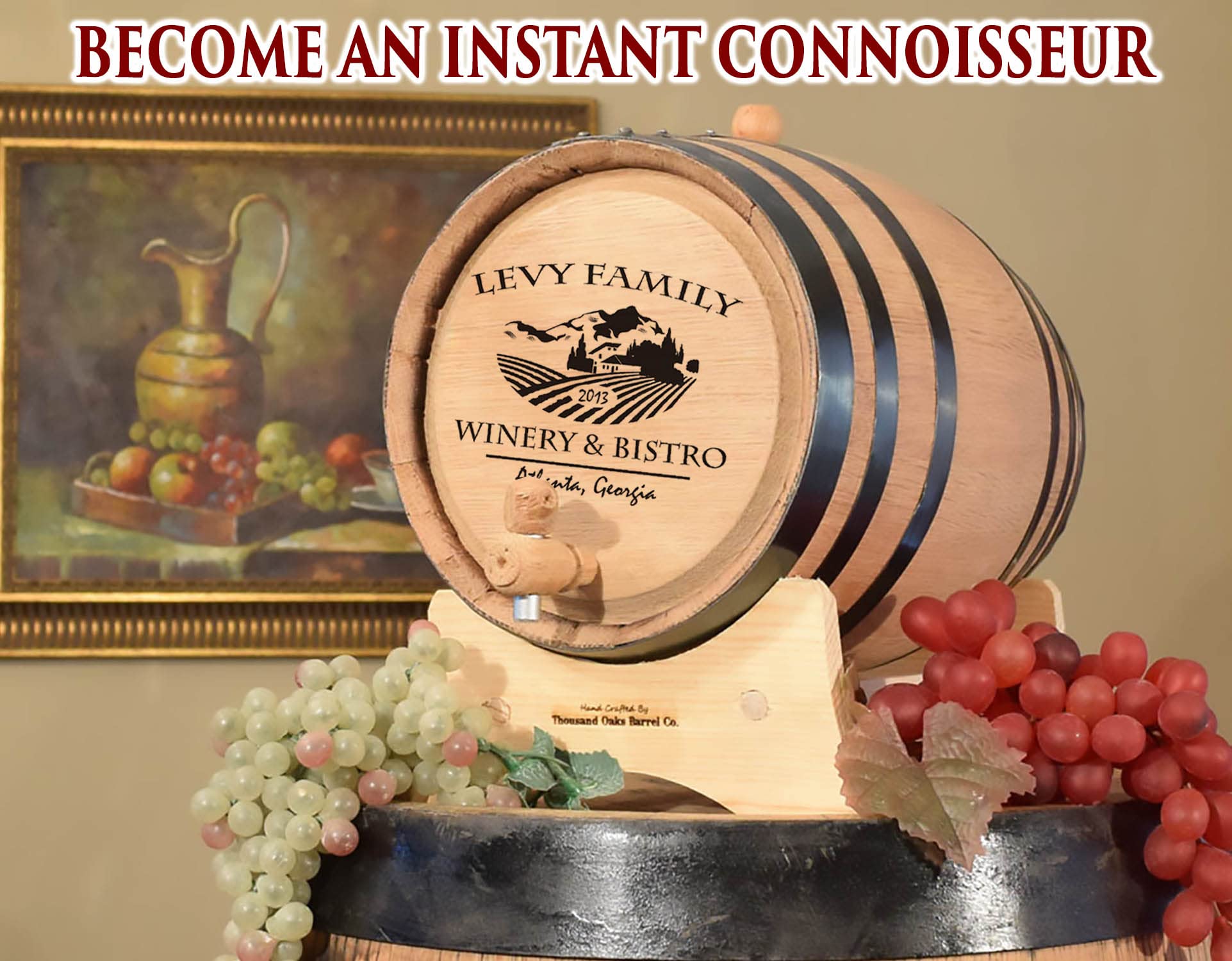 **Personalized 5 Gallon (20 Liter) Oak Wine Barrel with Stand, Bung & Spigot - Ideal for Home Brewing, Distilling, Wine Making & Cocktail Aging - Perfect for DIY Brewers & Bartenders (B314)**    *(Use Cases: Home Brewing, Craft Distilling, Wine Fermentation, Aging Cocktails, DIY Gifts, Bar Decor)*