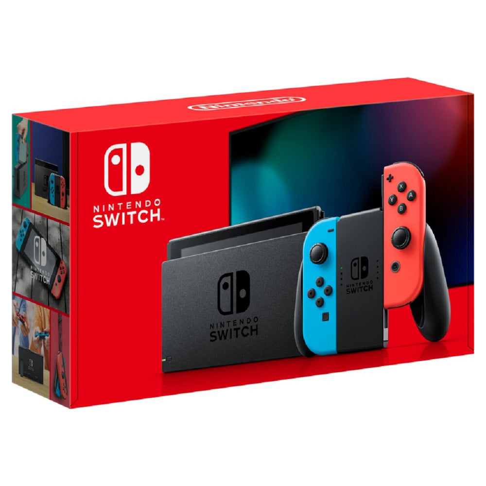 Nintendo Switch Console with Neon Blue and Red Joy-Con - Latest Model (New Packaging) | Portable Gaming System for Home, Travel & Multiplayer Fun