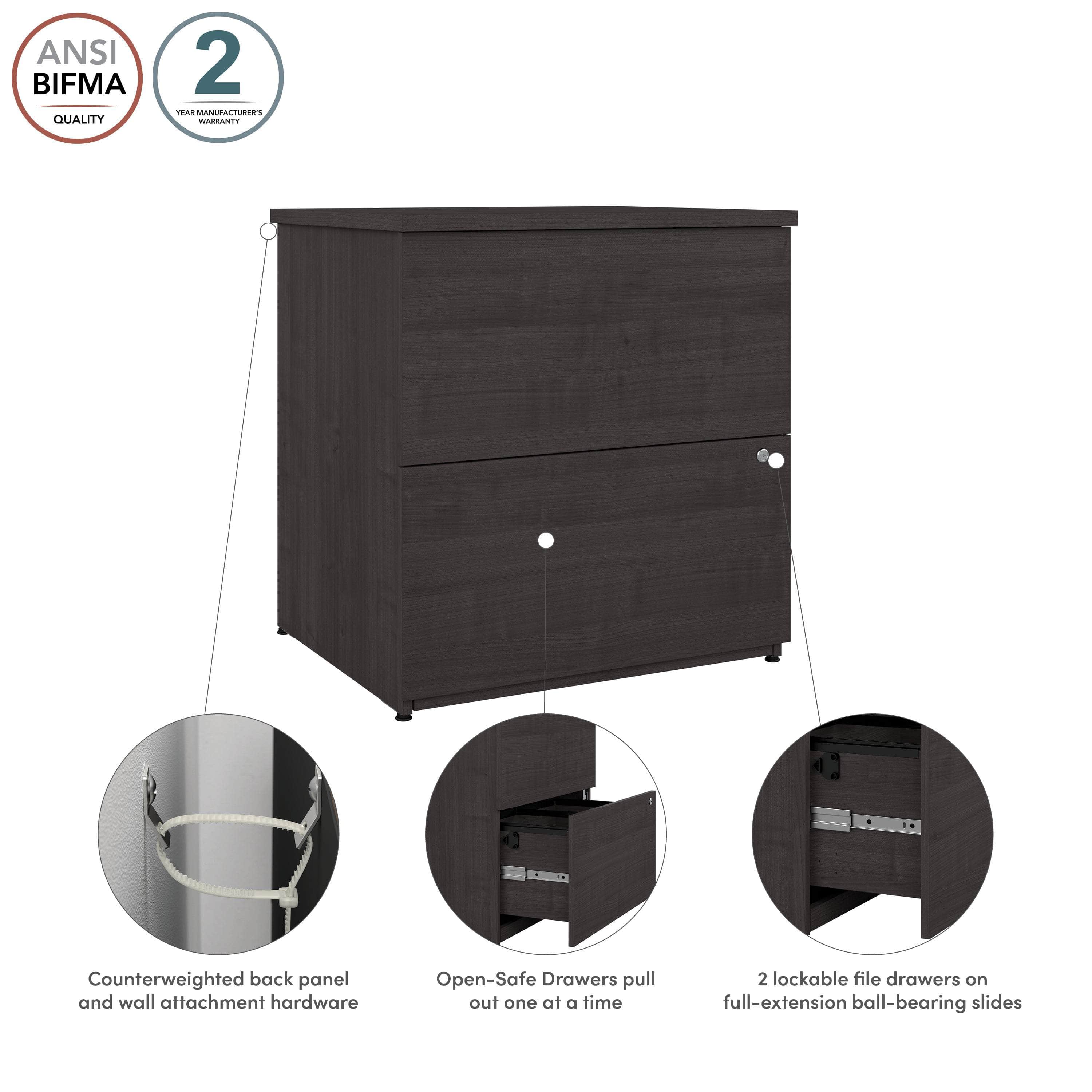 28W Standard 2-Drawer Lateral File Cabinet - 5 Color Options for Office & Home Organization | Durable Metal Filing Cabinet for Documents & Folders
