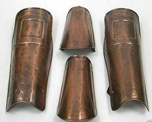 15th Century Medieval Gothic Knight Armor Leg Guards - Authentic Steel LARP Combat Armor for Cosplay, Renaissance Fairs & Halloween Costumes | Wearable Warrior Armor for Historical Reenactments