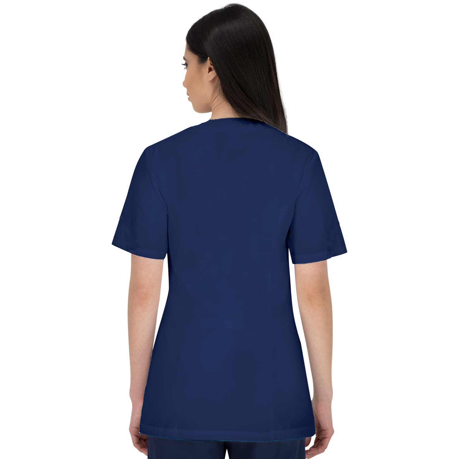 B-well Stella Women's Work Uniform Jacket with Zipper - Short Sleeve Nursing & Housekeeping Uniform for Women - Perfect for Nurses, Caregivers & Home Service Professionals