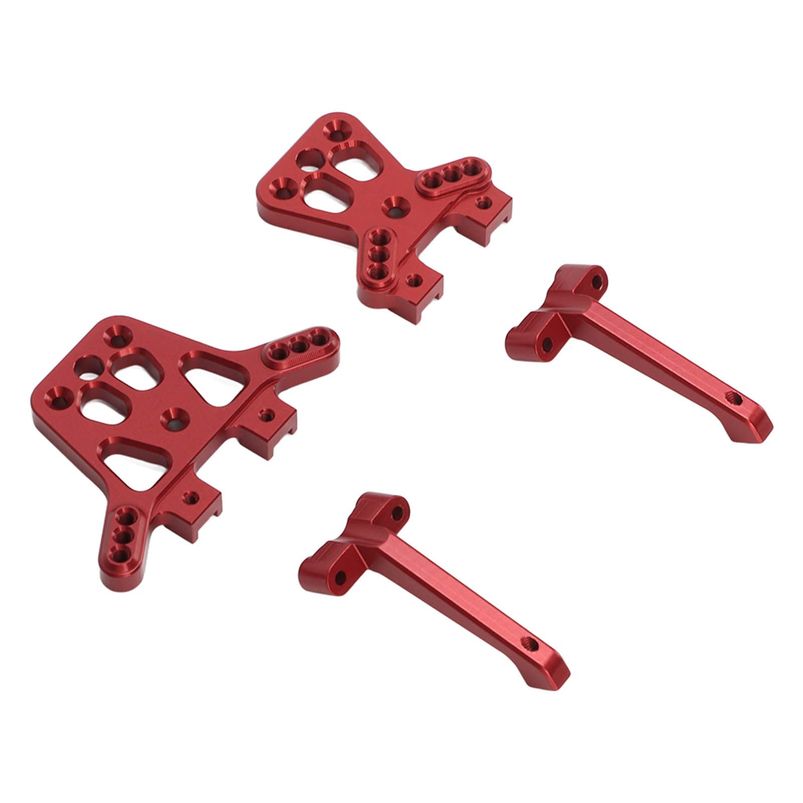 Aluminum Alloy RC Car Shock Tower for 1/18 Bigfoot - Front & Rear Replacement Parts with Cool Design & Corrosion Resistance (Red) | Perfect for Off-Road Racing, Bashing & RC Car Upgrades