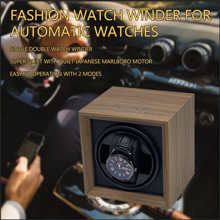 Premium Automatic Watch Winder with Ultra-Quiet Japanese Motor - Adjustable Watch Pillow for Men & Women | Perfect for Travel, Storage & Display of Luxury Watches