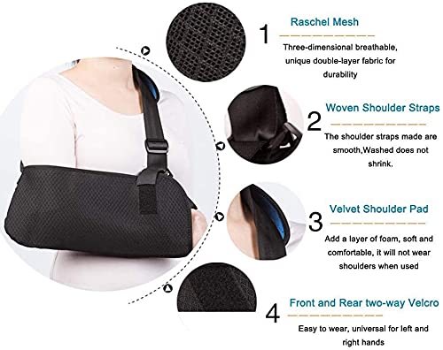 Adjustable Arm Sling Shoulder Immobilizer for Men & Women - Medical Shoulder Brace Support for Elbow Fracture Rehabilitation & Injury Recovery - Large Size (7.31) - Ideal for Post-Surgery, Sports Injuries & Daily Pain Relief
