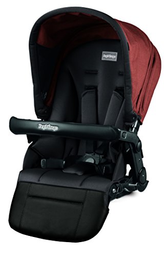 Peg Perego Pop-Up Stroller Seat for Triplette, Duette & Team Strollers - Italian-Made Baby Carrier in Terracotta - Perfect for Twins, Triplets & Family Outings