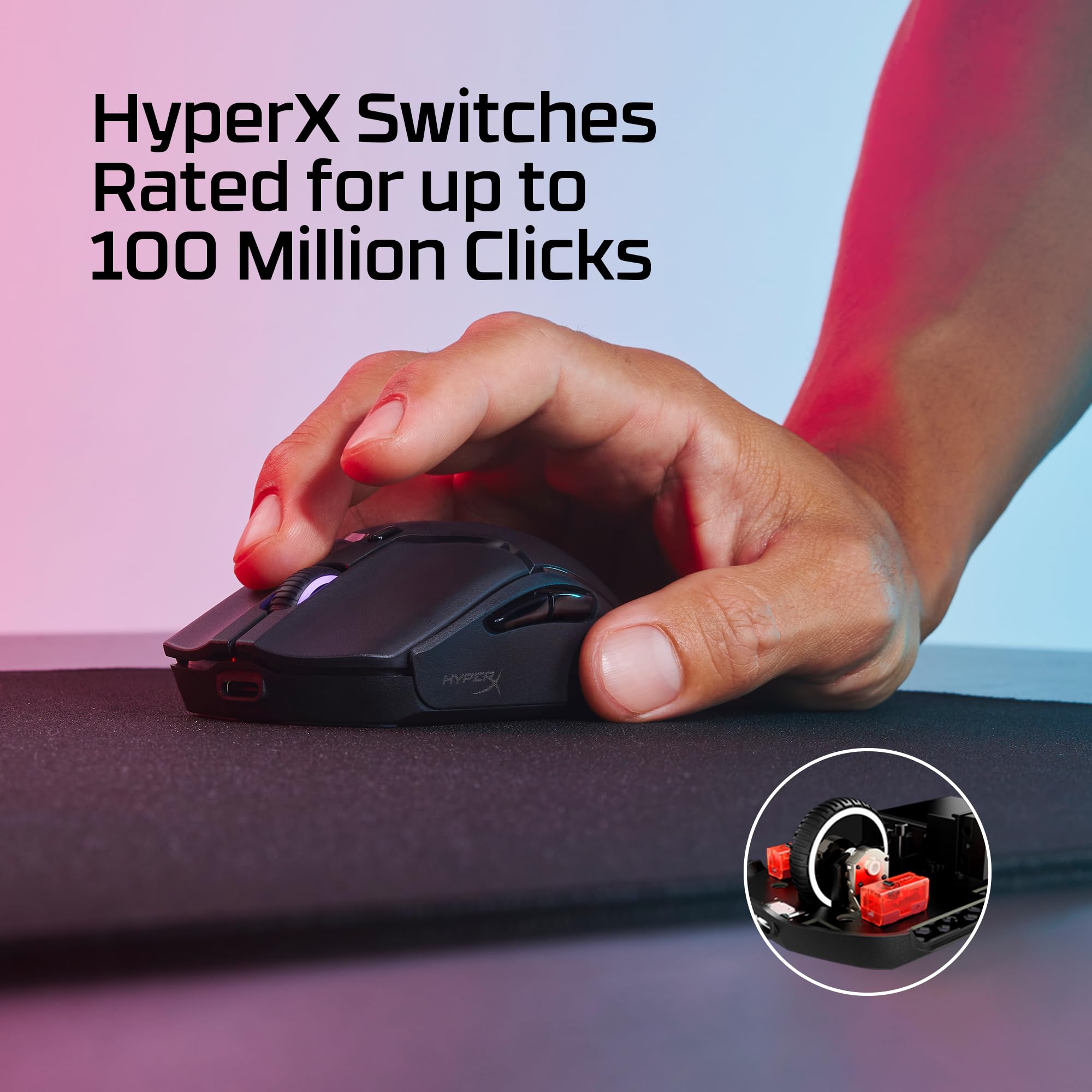 HyperX Pulsefire Haste 2 Mini Wireless Gaming Mouse - Ultra Lightweight Bluetooth & 2.4GHz for PC - Perfect for FPS, MOBA & Esports Gaming (Black)