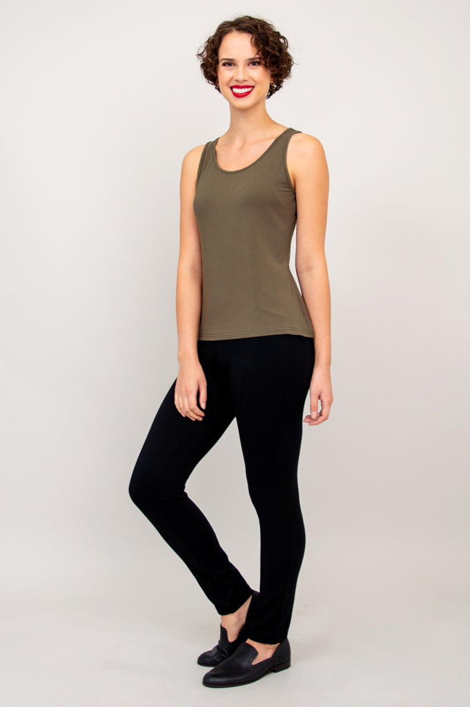 Avalon Bamboo Tank Top for Women - Soft & Breathable Khaki Camisole - Perfect for Yoga, Summer Outfits & Casual Wear