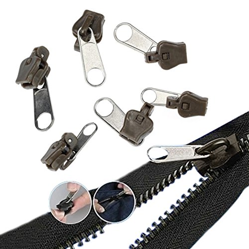 Xuccus Universal Zipper Repair Kit - Fix Broken Zipper Sliders & Teeth, Replacement Zipper Pull for Jackets, Bags, Luggage (Color C) - Emergency Travel & Home Repair Solution