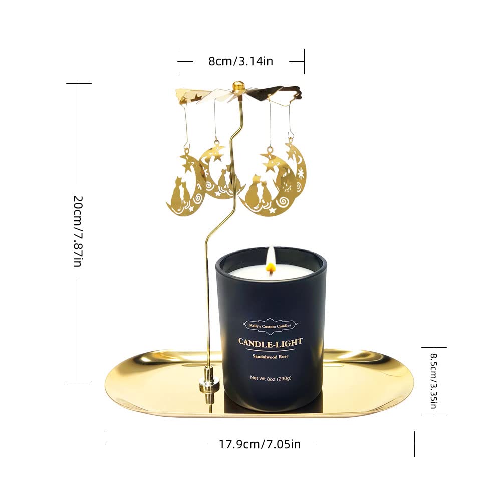 Kelly's Custom Rotatable Scented Candles - Birthday Gifts for Women, Mom & Sister (Cat & Butterfly Design) | Unique Present for Birthday, Anniversary, Christmas, Thanksgiving | Home Decor, Relaxation & Special Occasion Gift