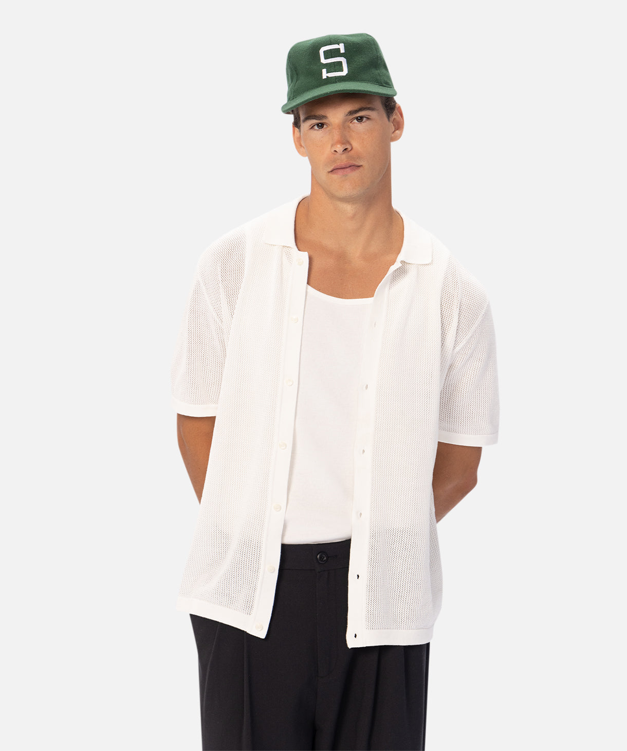Nanterre Short Sleeve Shirt in Chalk - Stylish Casual Wear for Men | Perfect for Summer Outfits, Office & Weekend Looks