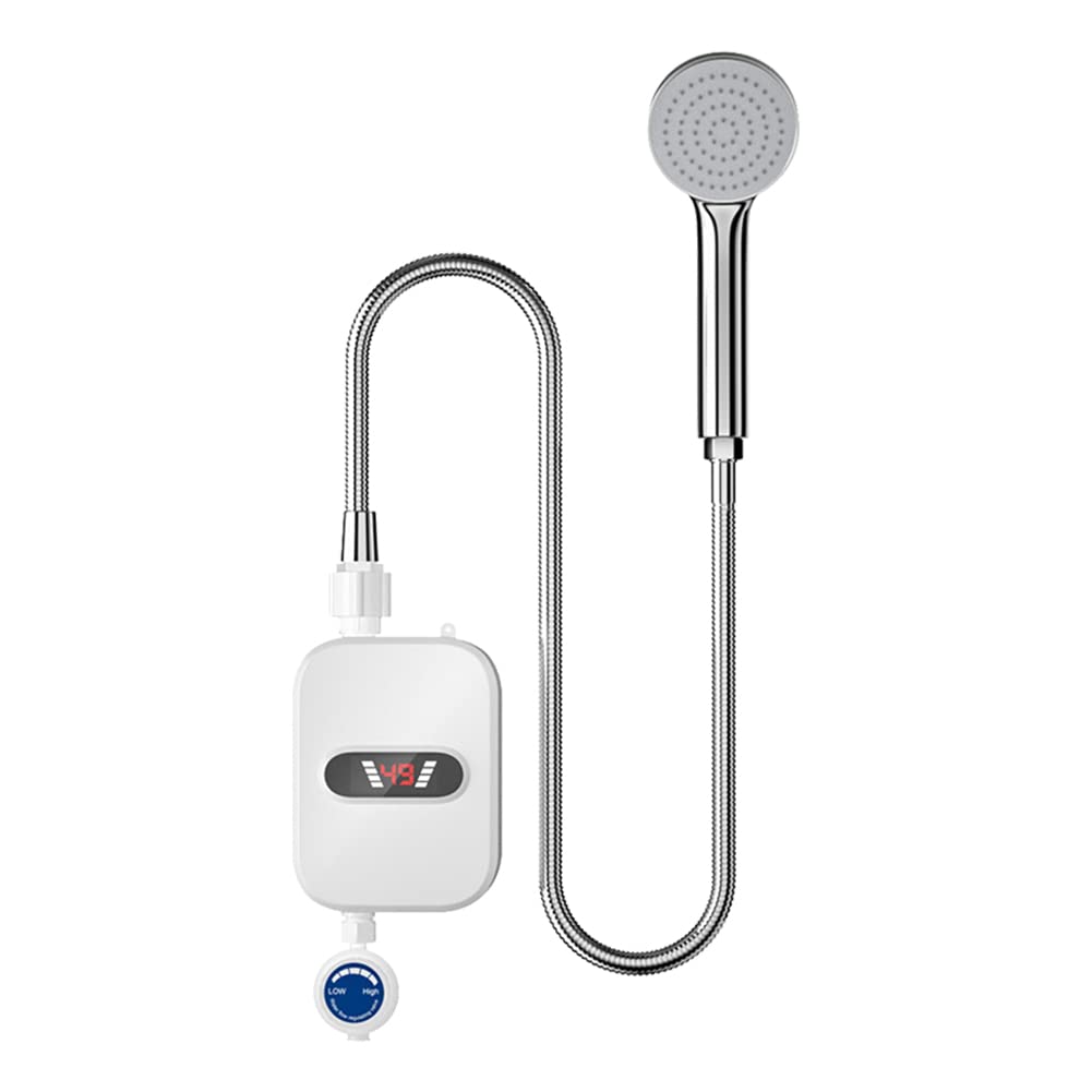 Instant Electric Tankless Water Heater - LCD Digital Thermostat for Bathroom & Kitchen | Fast Hot Water On Demand for Showers, Sinks & Faucets