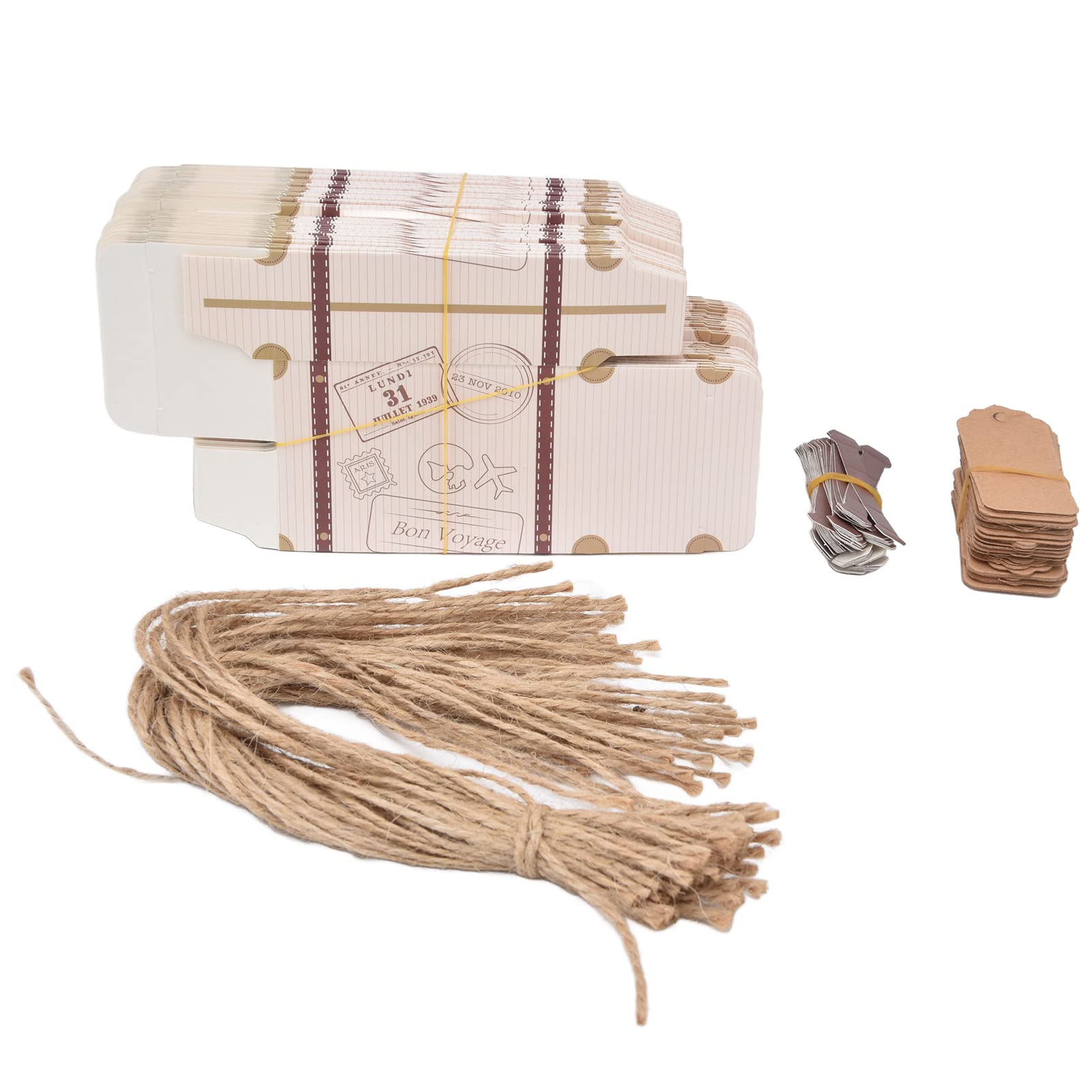 Yosoo Elegant Suitcase Favor Boxes for Wedding & Birthday Parties - Candy Gift Boxes for Healthy Treats - Perfect for Bridal Showers, Baby Showers & Special Events