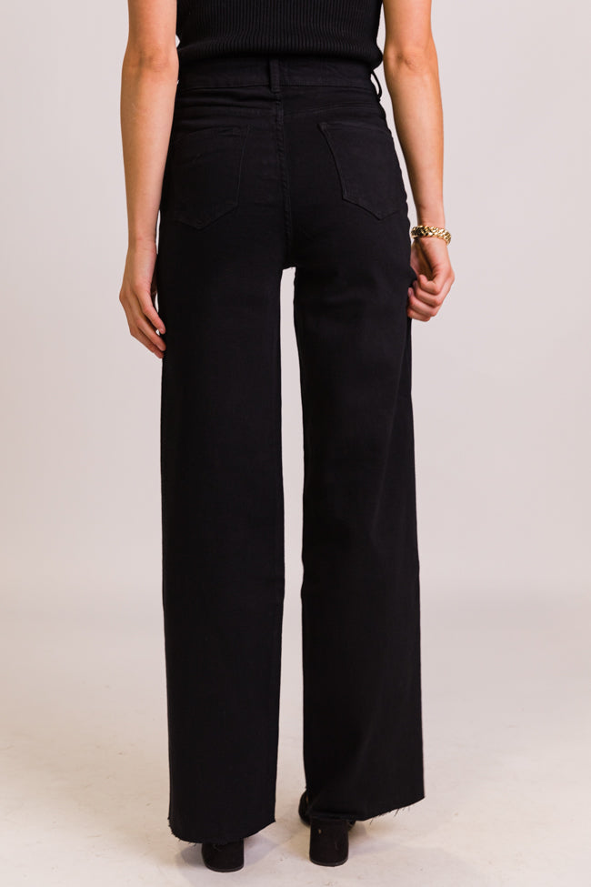 Kelsea Black Wash Wide Leg Tall Jeans for Women - High Waisted Stretch Denim Pants | Perfect for Casual Outfits, Date Nights & Office Wear