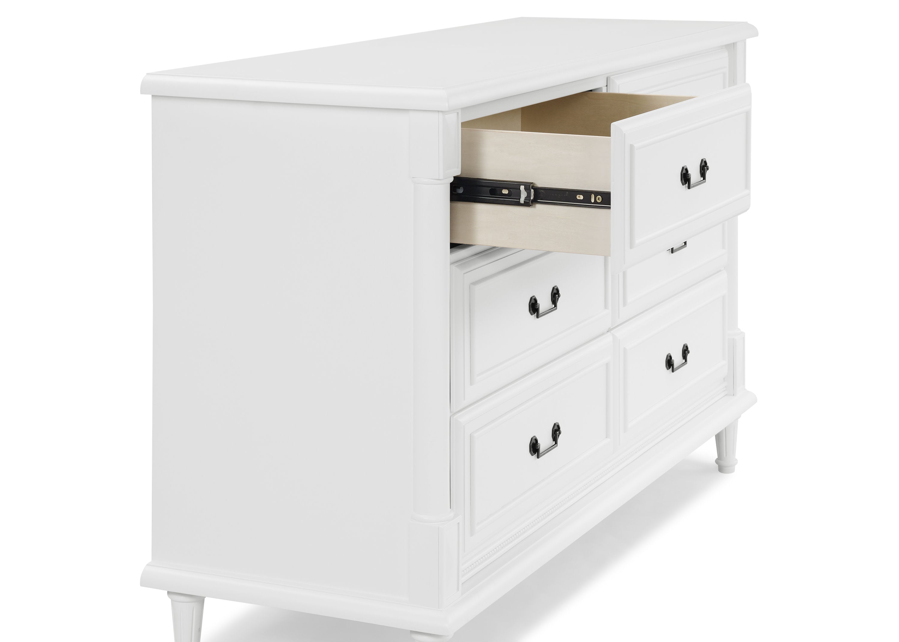 Juliette 6-Drawer Baby Dresser with Changing Table Top | Sturdy Nursery Storage with Interlocking Drawers | Perfect for Baby Room Organization & Diaper Changing Station