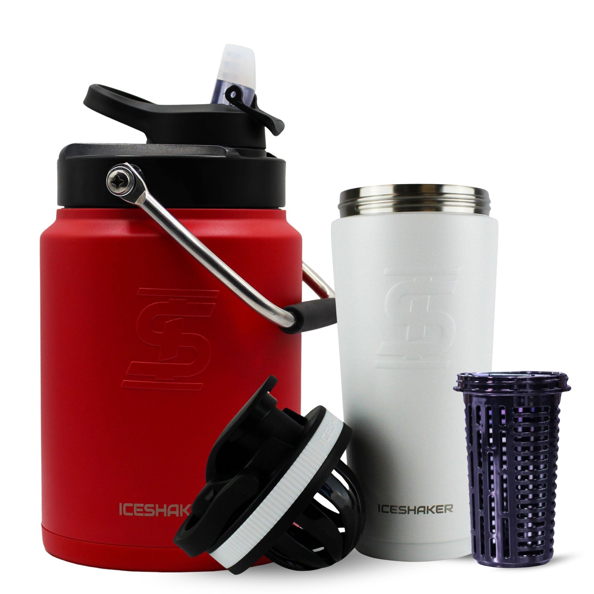 Premium Ice Shaker Hydration Pack - Insulated Water Bottle for Gym, Workout & Outdoor Sports - Leakproof & BPA-Free Shaker Cup for Protein Shakes & Cold Drinks