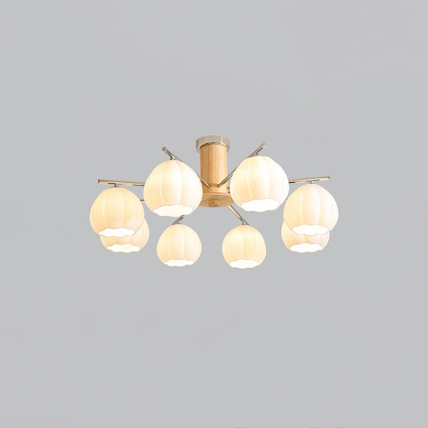 Modern Flower Buds Ceiling Light Fixture - Elegant Floral Design LED Chandelier for Living Room, Bedroom & Dining Room Decor - Perfect for Home, Office and Wedding Venue Lighting
