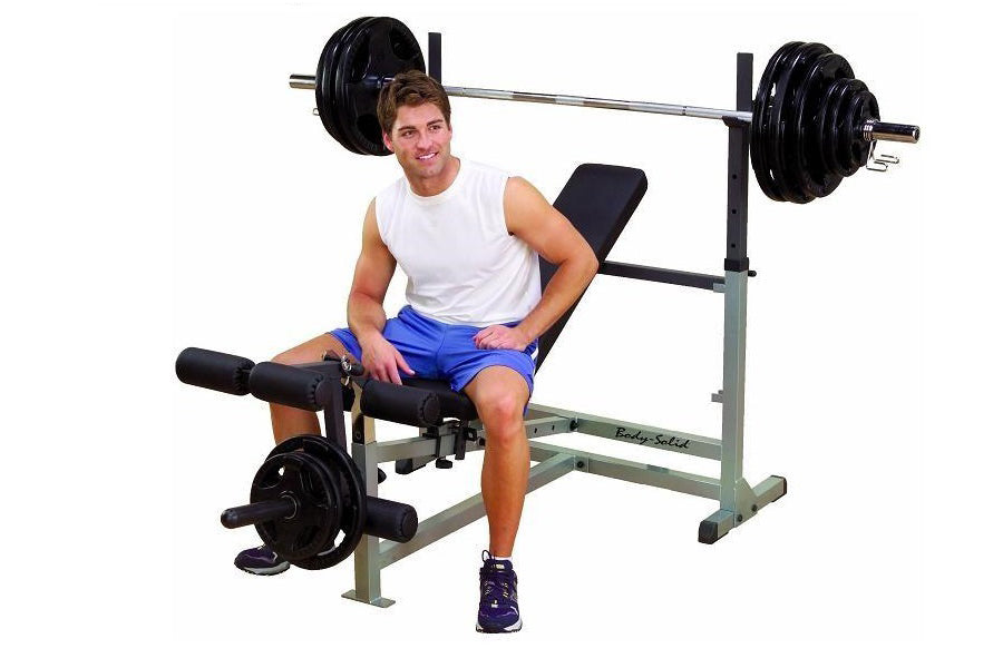 Body Solid PowerCenter Combo Bench (GDIB46L) - Adjustable Weight Bench for Home Gym Strength Training - Perfect for Squats, Bench Press & Full-Body Workouts