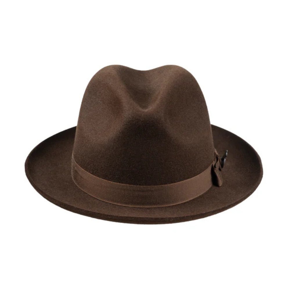 Christy's Epsom Racing Trilby Hat in Sable - Classic British Style for Horse Racing, Weddings & Formal Events
