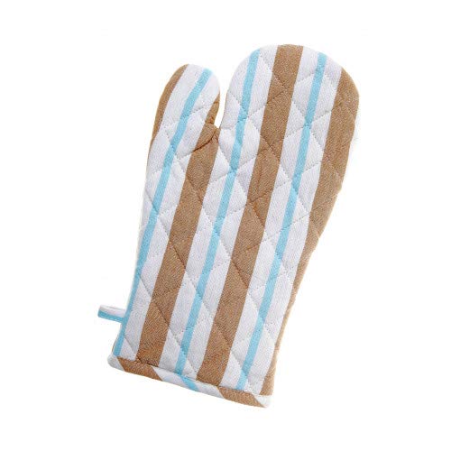 AG-38346S-2 Heat Resistant Oven Mittens Set of 2 - Blue Stone Pattern Kitchen Gloves for Baking, Grilling & Cooking - Perfect for BBQ, Pot Handling & Hot Dish Protection