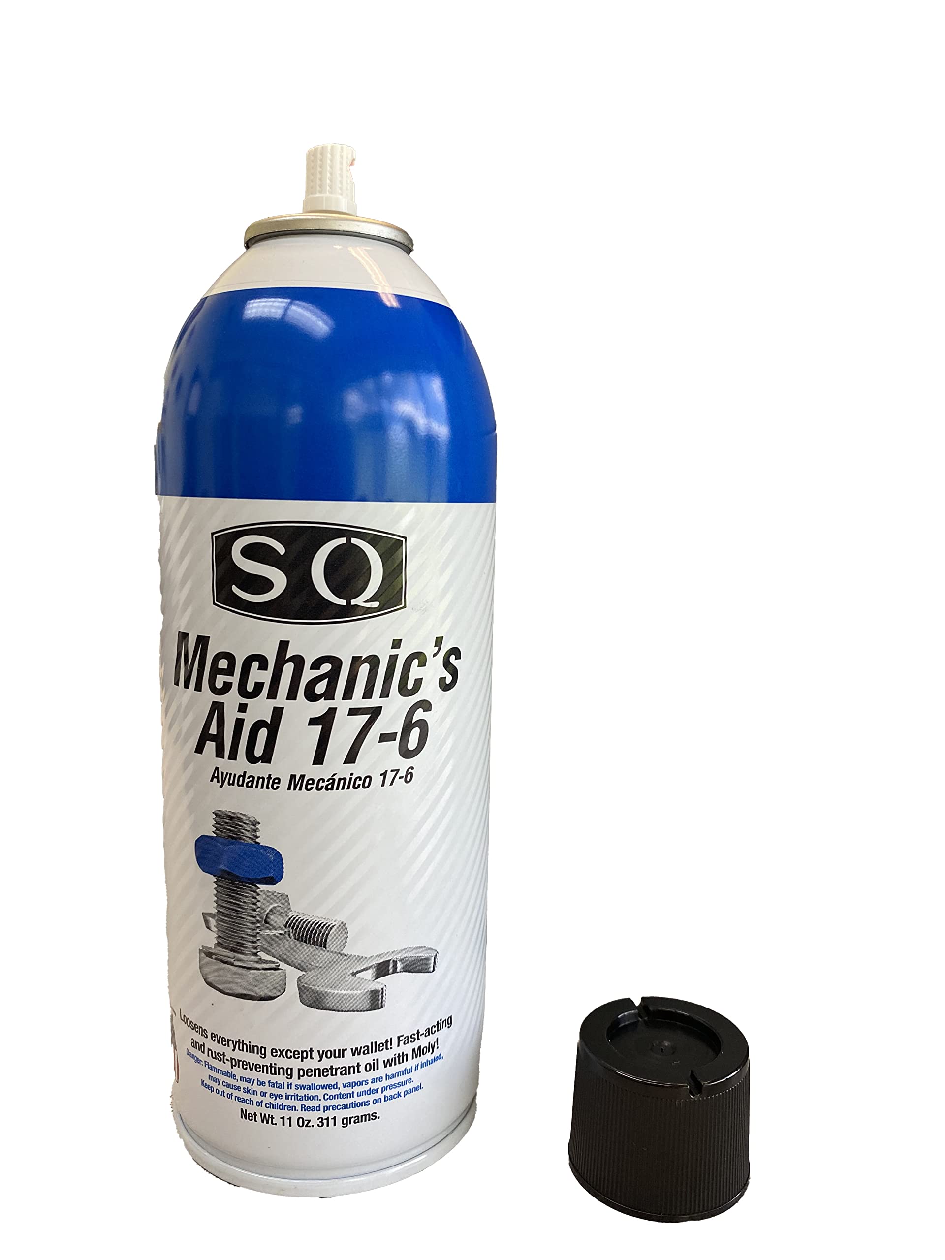 SQ Penetrating Catalyst Oil 17-6 Mechanic's Aid - 12 Pack (11 oz per Can) - Rust Remover & Lubricant for Stuck Bolts, Nuts, and Automotive Parts - Ideal for DIY Repairs, Garage, and Workshop Use