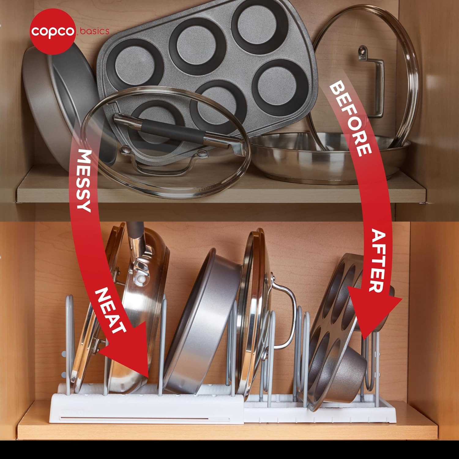 Best Cabinet Organizer for Kitchen & Bathroom - Space Saving Storage Solution for Home & Office