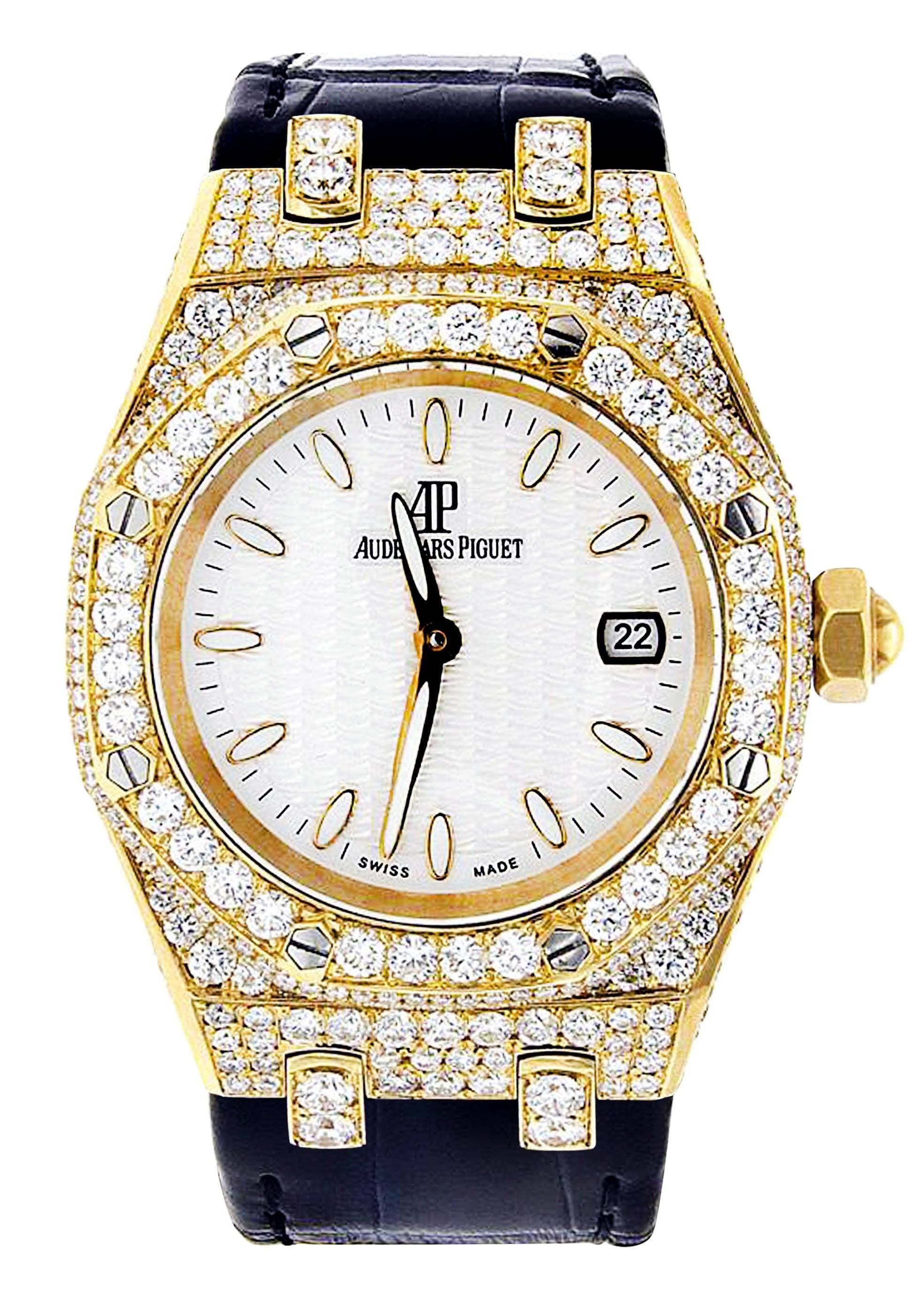 Luxury Diamond Audemars Piguet Royal Oak Women's Watch - 18K Yellow Gold, 33mm Case | Perfect for Gifts, Special Occasions & High-End Fashion Accessories
