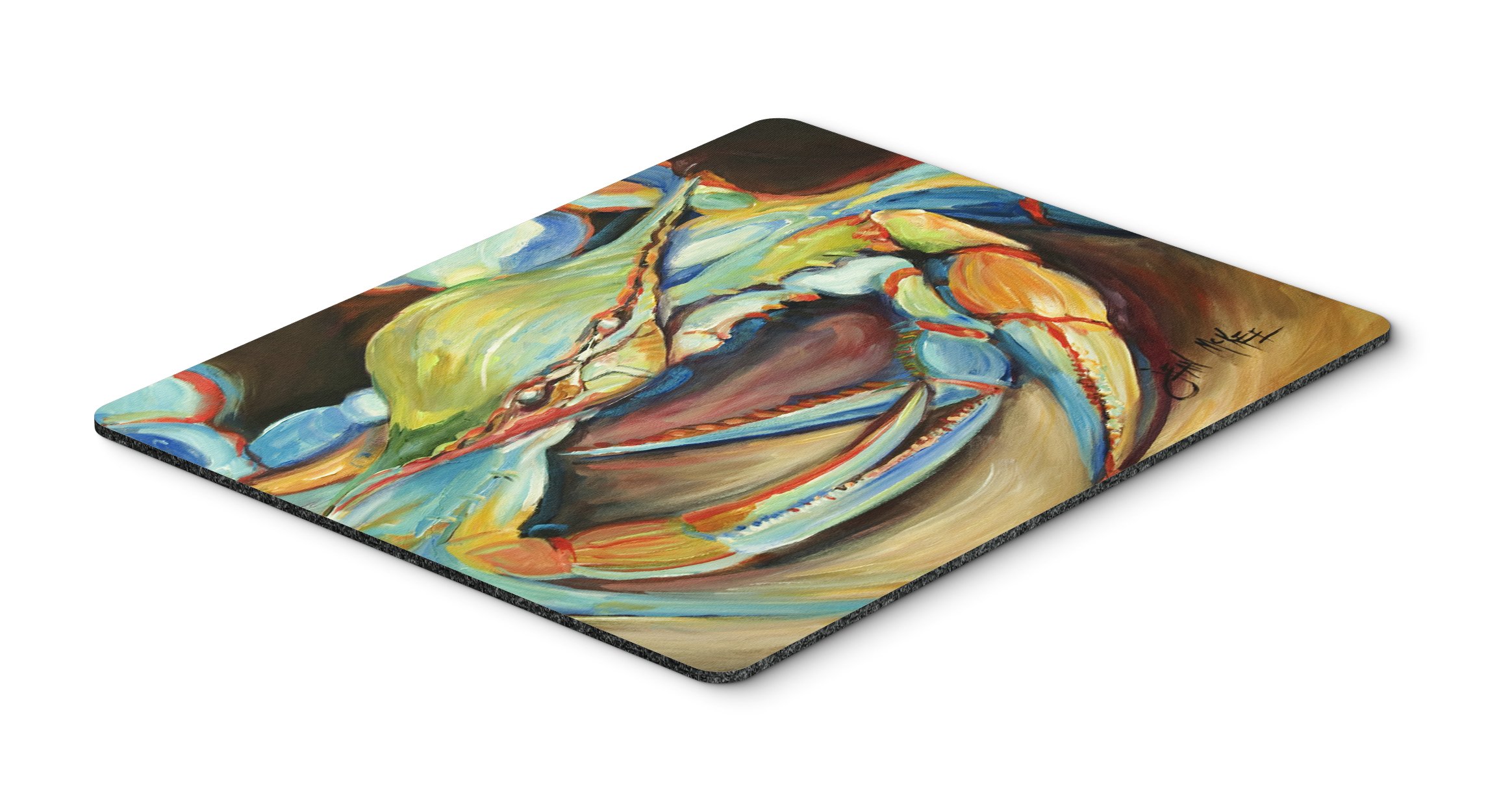 Blue Crab Mouse Pad & Hot Pad Trivet - Washable Large Non-Slip Desk Mat for Home Office, Gaming & Laptop Use | Durable Computer Accessory for Work & Kitchen