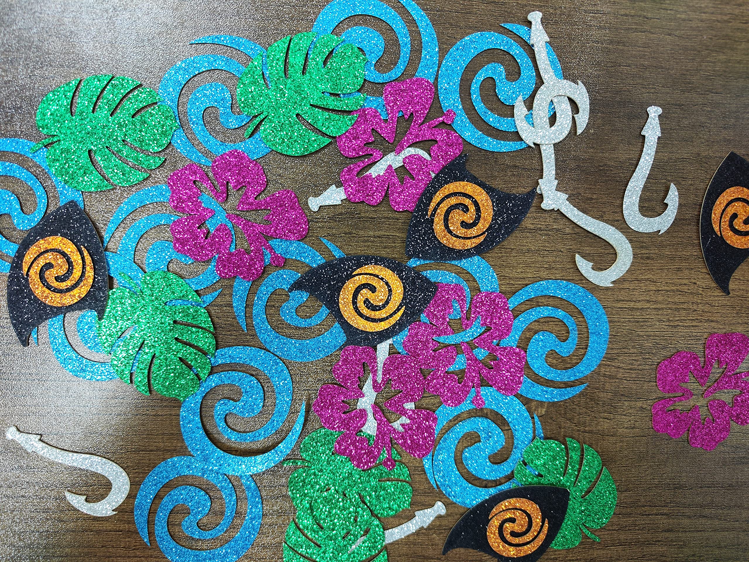 200Pcs Moana Birthday Confetti - Tropical Hawaiian Party Decorations for Baby Showers, Luau Theme Parties & Table Decor - Perfect for Disney Moana Themed Celebrations