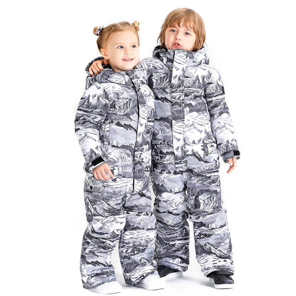 YEEFINE Kids Snowsuit - Waterproof Winter One-Piece Ski Suit for Boys & Girls, Warm Snowboard Jacket for Outdoor Activities | Perfect for Skiing, Snowboarding & Winter Play