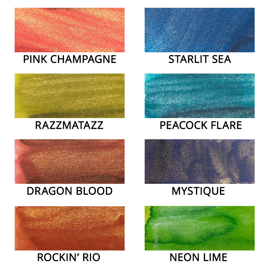 Diamine Shimmering Ink 50ml - Metallic Calligraphy & Fountain Pen Ink for Artistic Writing, Journaling, and Creative Projects