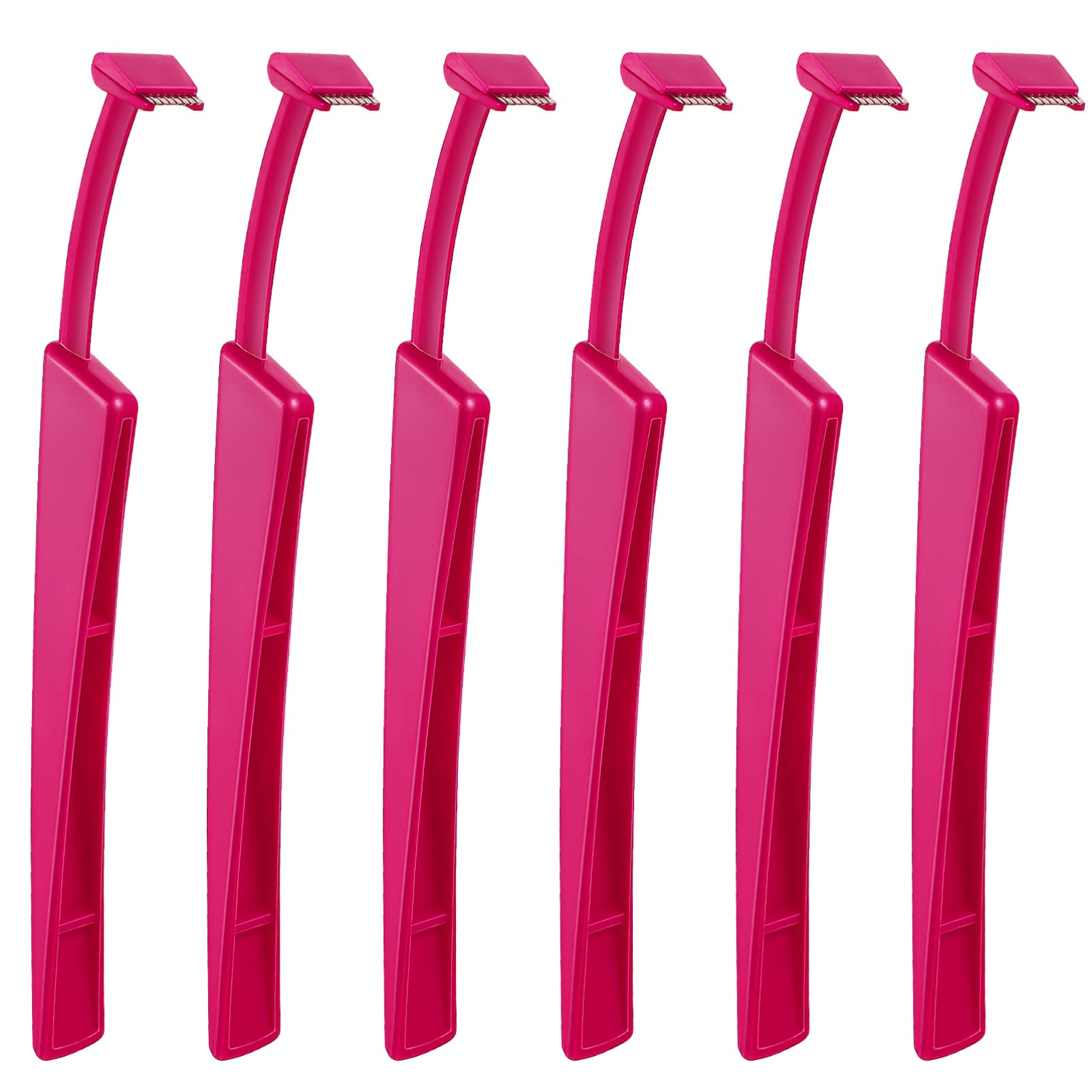 Beavorty 6Pcs Stainless Steel Eyebrow Razors - Precision Facial Hair Remover & Brow Shaper for Women & Men | Multipurpose for Eyebrows, Armpit, Body Hair | Smooth & Painless Grooming at Home or Salon