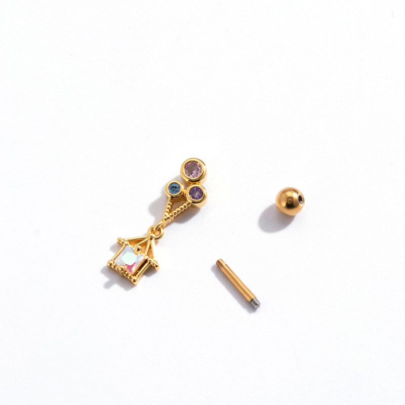 16G Surgical Steel Cartilage Stud Earrings with Ball Back - Hypoallergenic Body Jewelry for Helix, Tragus, or Conch Piercings - Perfect for Everyday Wear or Special Occasions