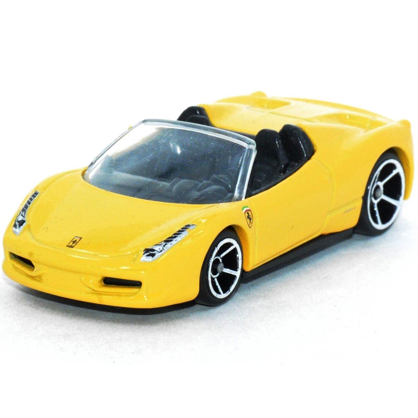 Hot Wheels 2012 Ferrari 458 Spider Die-Cast Car - Limited Edition 25/50 in Yellow - Collectible Toy Car for Kids & Adults - Perfect for Display, Play & Racing Scenes