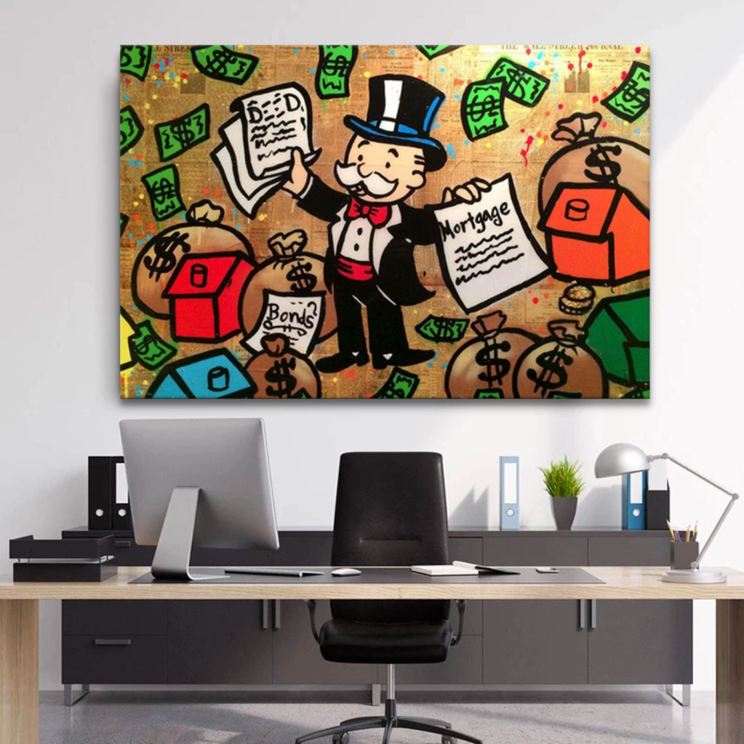 Alec Monopoly Man Deed - Limited Edition Authentic Artwork for Collectors | Wall Art Decor for Home, Office & Gallery