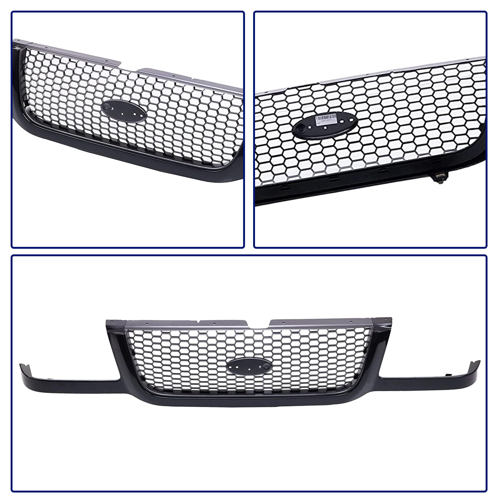 2001-2003 Ford Ranger Front Grille Replacement - OEM Style Grill Assembly (Part #FO1200395 3L5Z8200BA) for Pickup Truck - Perfect for Restoration & Off-Road Upgrades