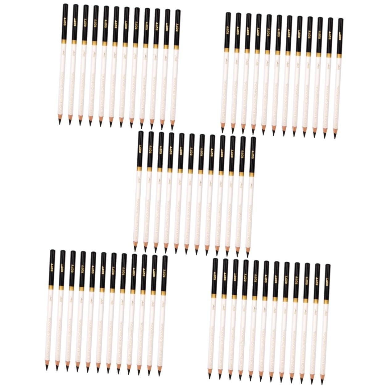 Cabilock 60 Pcs Black Sketch Pencils - Graphite Drawing Pencils for Artists, Students & Professionals - Perfect for Sketching, Shading & Art Projects
