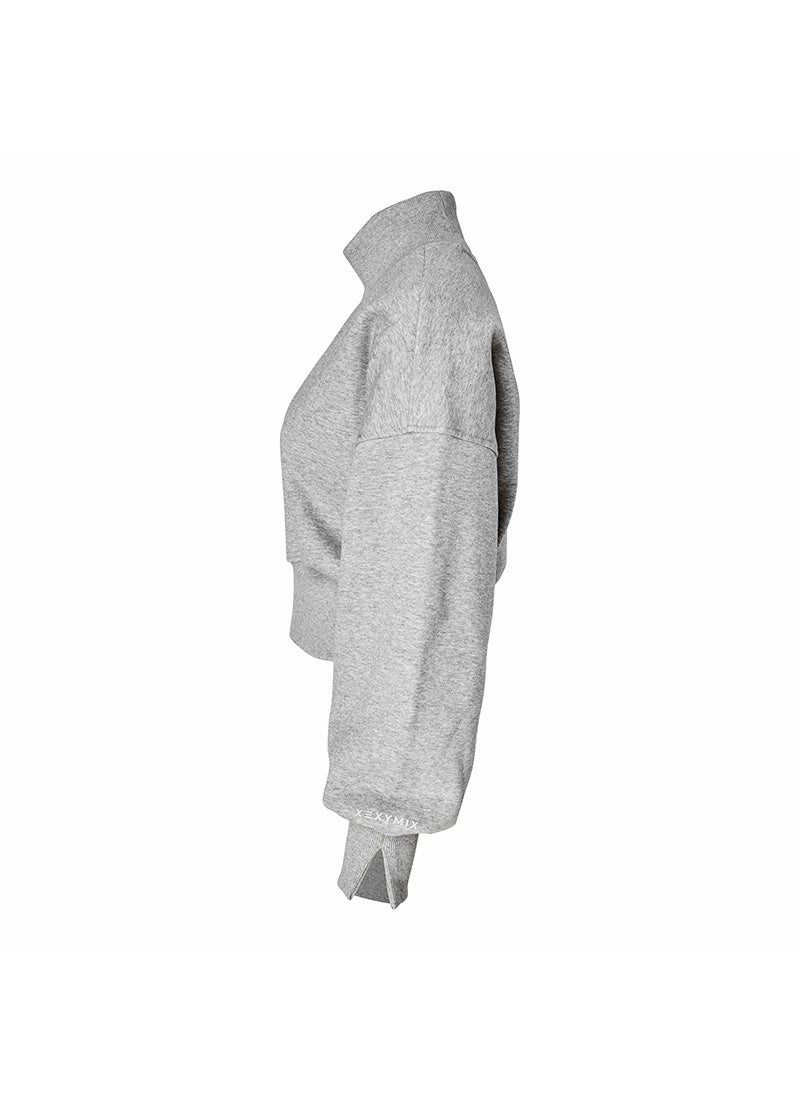 Cozy High Neck Crop Sweatshirt for Women - Soft Fleece Pullover Winter Top | Perfect for Casual Outfits, Lounge Wear & Street Style Fashion