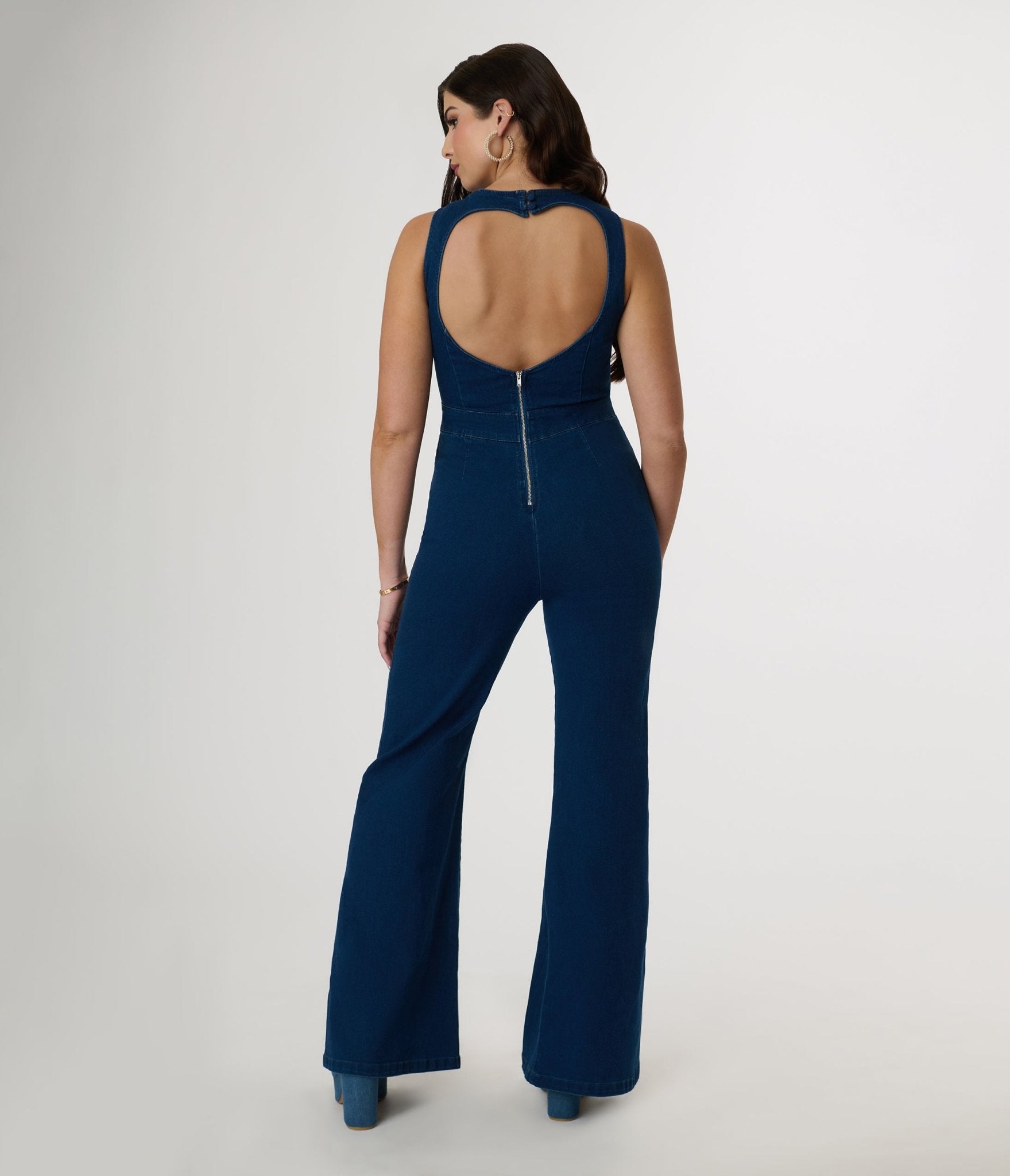 Indigo Denim Book Nook Jumpsuit for Women - Stylish One-Piece Romper with Pockets | Perfect for Reading, Coffee Dates & Casual Outings
