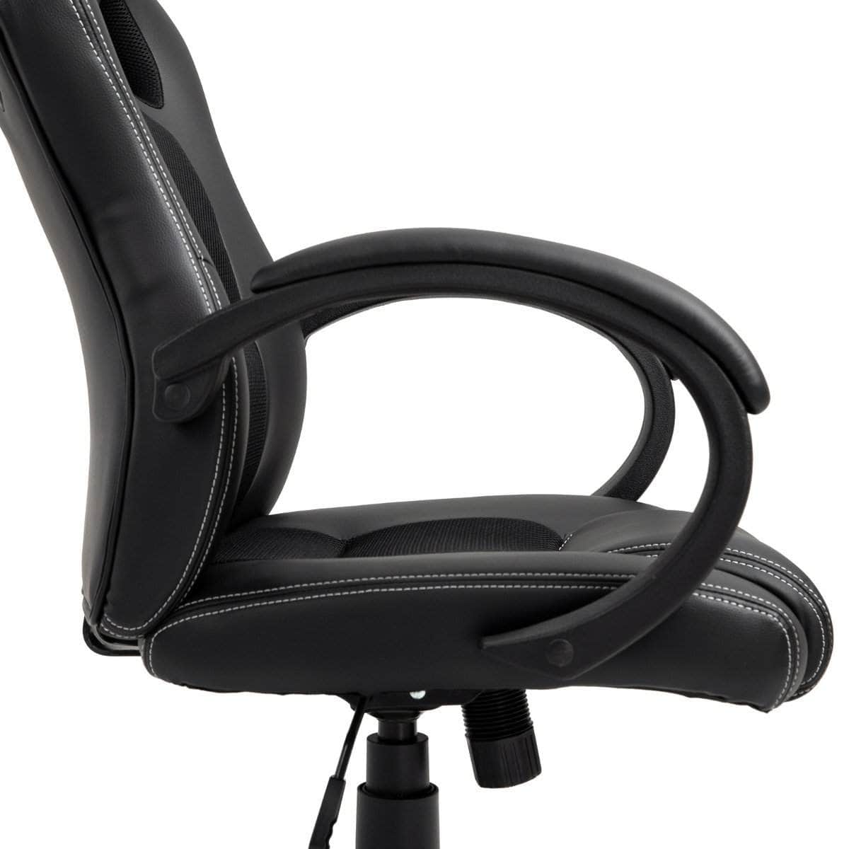 High Back Racing Style Office Gaming Chair - Adjustable Swivel Seat, Ergonomic Faux Leather Computer Desk Chair for Work & Gaming - Available in 3 Colors (Black/Red/Blue) - Perfect for Home Office, Gaming Setup & Streaming Studio