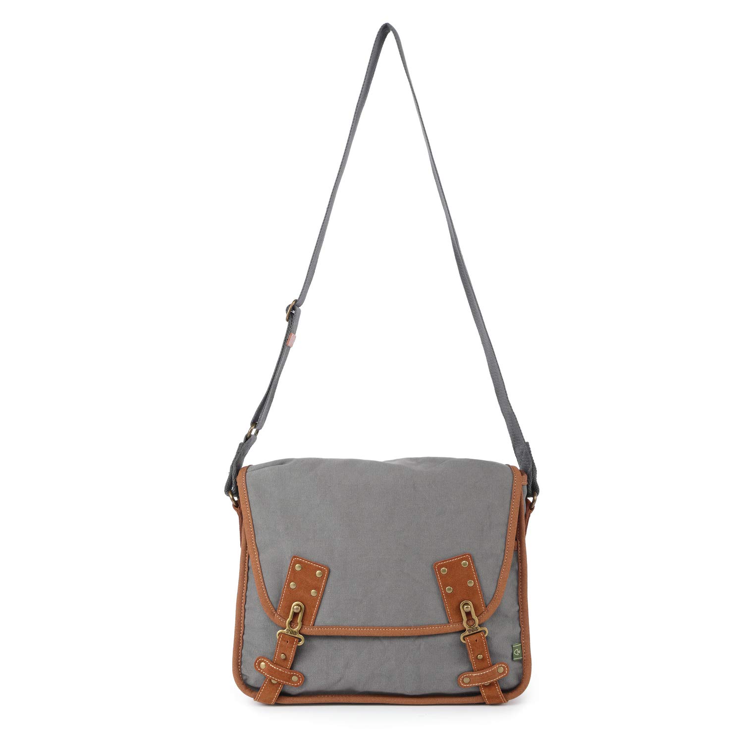 TSD Brand Stylish Dolphin Studded Messenger Bag for Men & Women - Trendy Grey Crossbody Bag for Work, School & Travel
