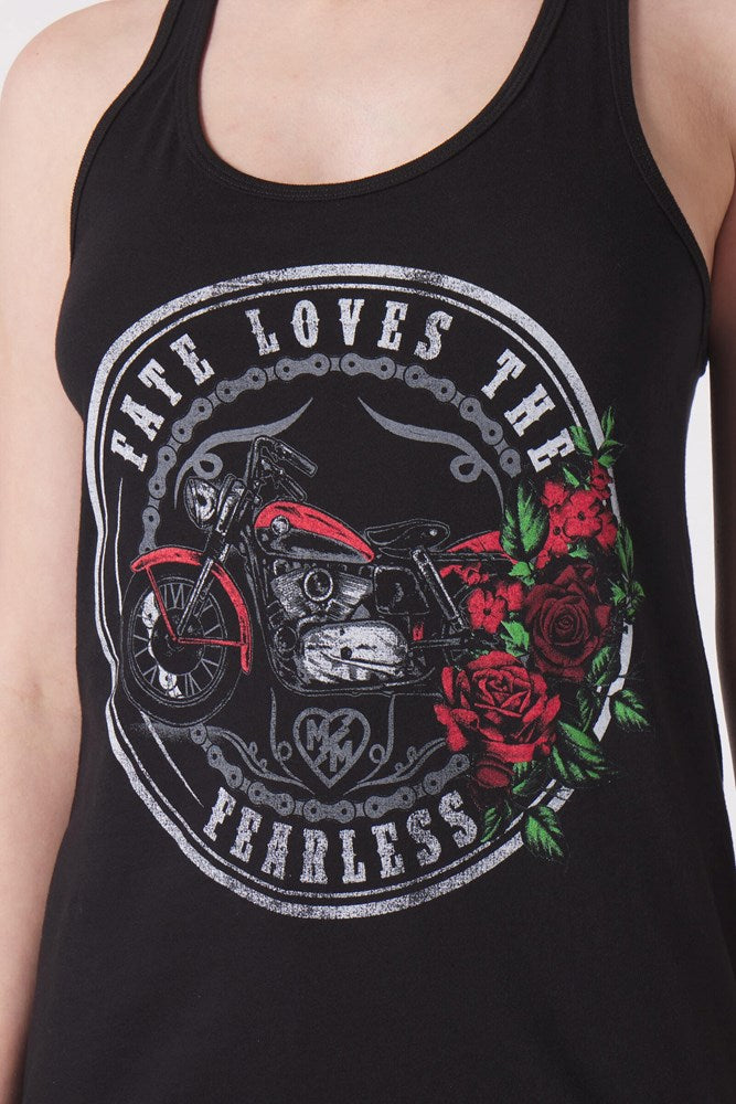 Metal Mulisha Fate Racerback Tank Top for Women - Breathable Workout & Gym Shirt - Perfect for Fitness, Yoga & Running