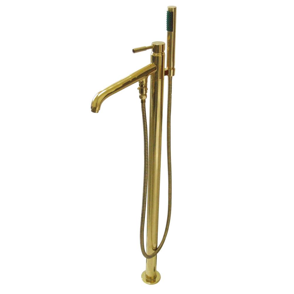 Concord KS8132DL Polished Brass Roman Tub Faucet with Hand Shower - Vintage Style Bathroom Fixture for Freestanding Tubs & Luxury Spa Experience