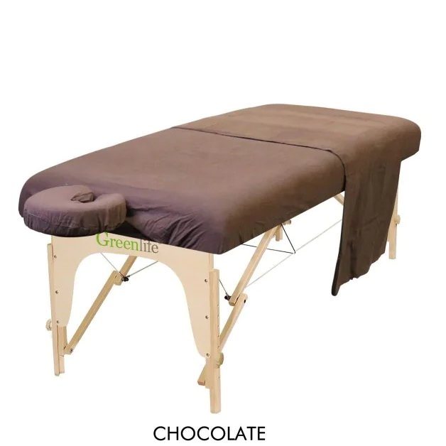 3-Piece Flannel Massage Table Sheet Set - Soft & Durable for Spa, Salon, and Home Massage Therapy Use