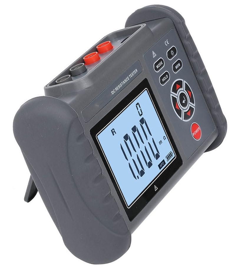 Digital DC Low Resistance Tester 0.001mΩ-300.0KΩ Micro Ohm Meter with USB Data Transfer, Overload Protection & 4-Wire Testing - Perfect for Electrical Maintenance, Circuit Testing and Industrial Equipment Diagnostics