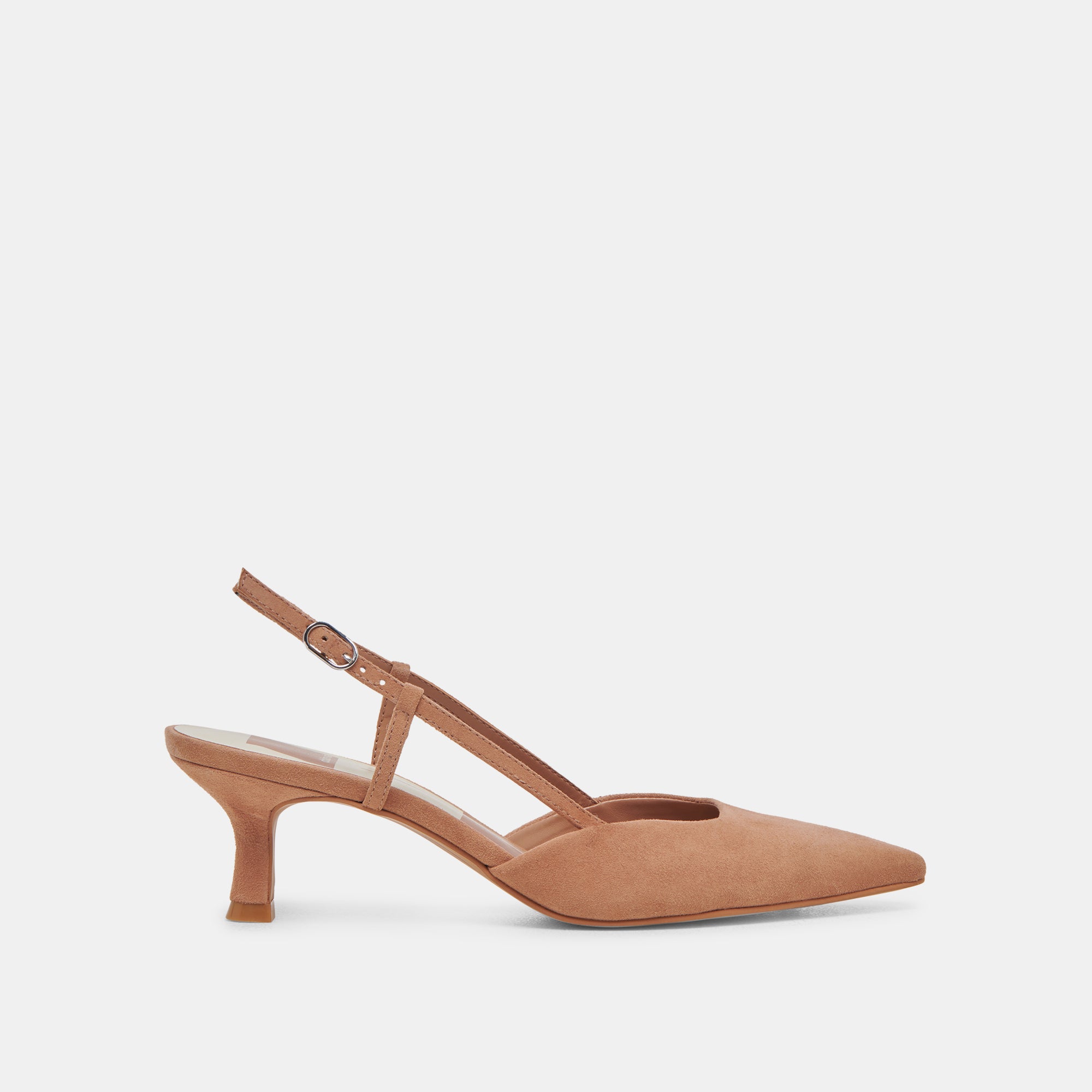 ODELA Women's Wide Heels - Comfortable Toffee Suede Chunky Heels for Work, Party & Everyday Wear | Stylish & Supportive Shoes for Women