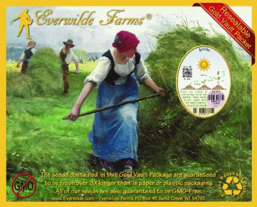 Everwilde Farms - 1 Lb Jericho Lettuce Seeds - Non-GMO, Heirloom, Organic - Gold Vault Packaging - Perfect for Home Gardening, Hydroponics & Commercial Farming