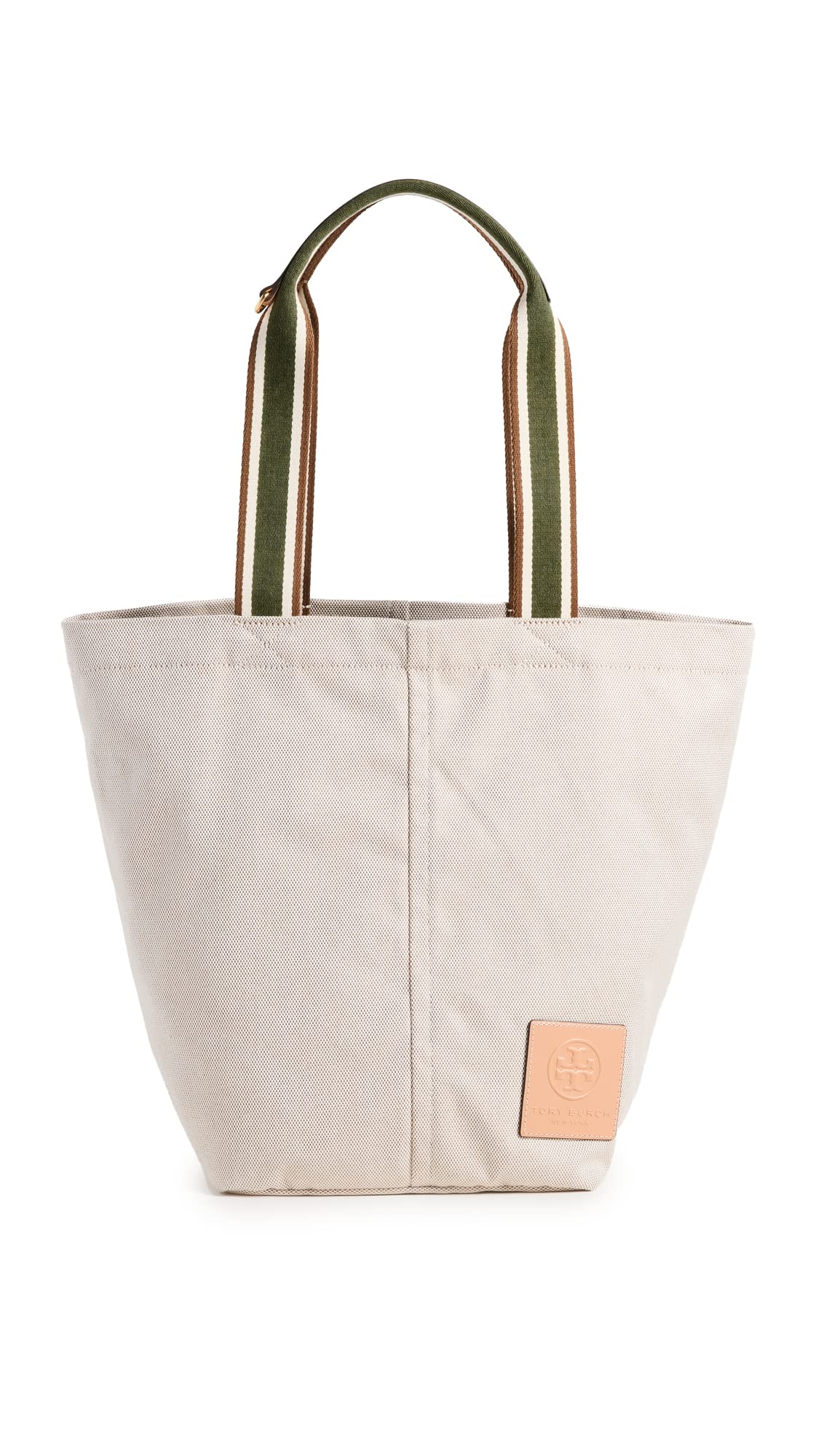 Tory Burch Women's Gracie Canvas Tote Bag - Natural Off White One Size - Stylish Large Handbag for Work, Travel & Everyday Use