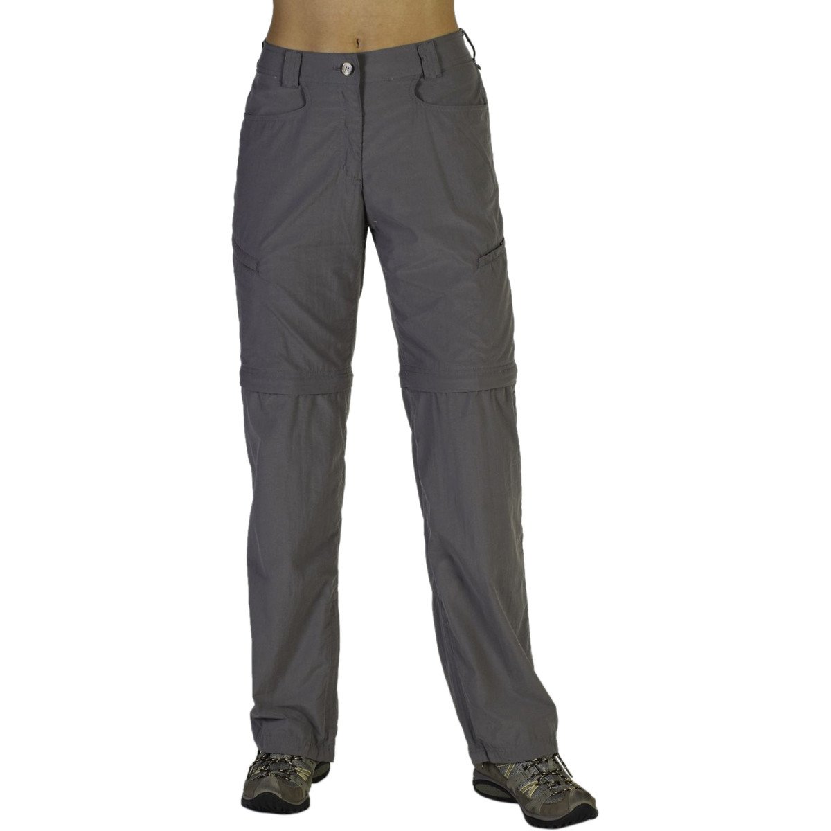 ExOfficio Women's BugsAway Ziwa Convertible Travel Pants - Lightweight, Insect-Repellent & Quick-Dry Hiking Pants for Outdoor Adventures (Slate, Size 2) | Perfect for Camping, Backpacking & Travel