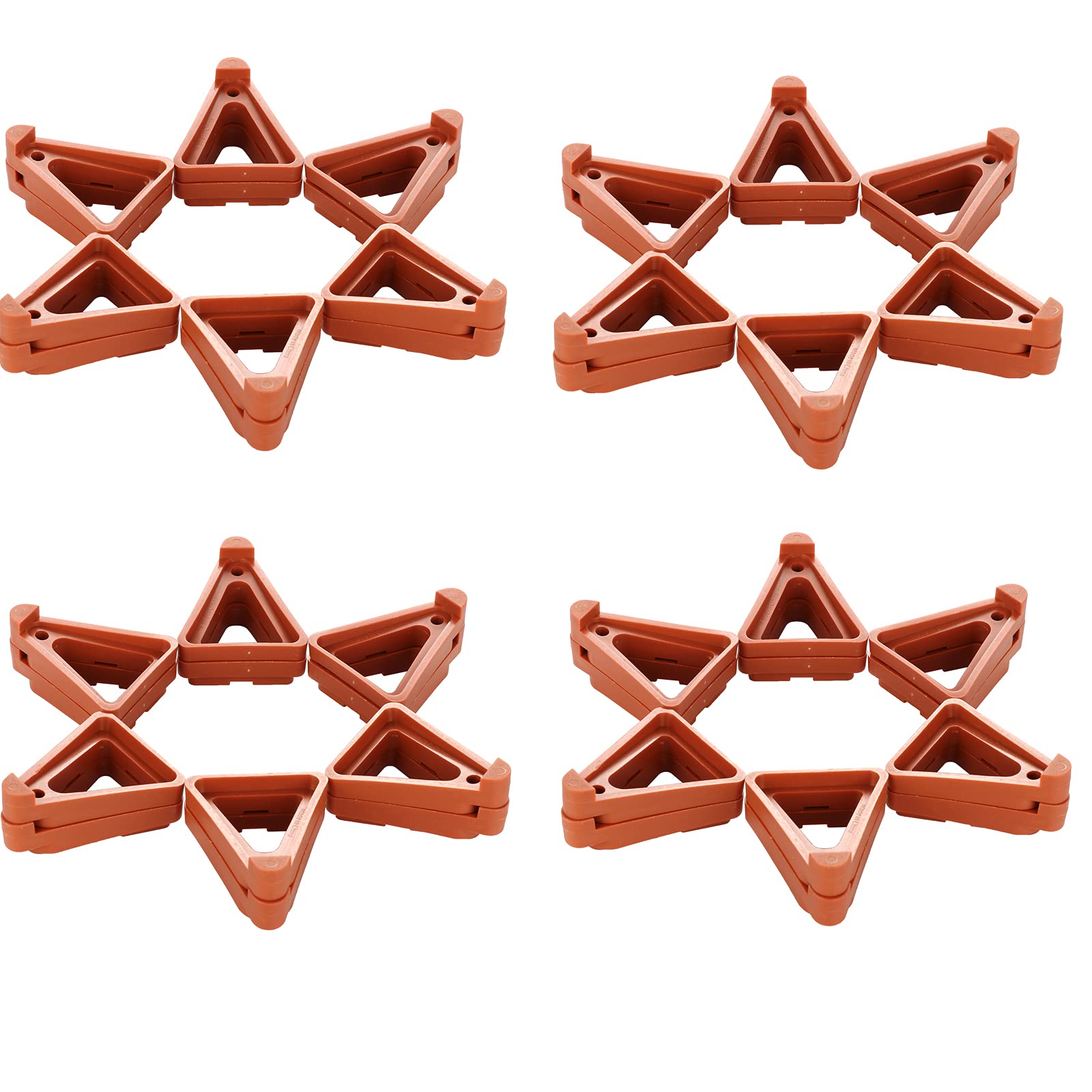 24 Pcs Plant Pot Feet - Invisible Flower Pot Risers, DIY Triangle Pot Lifters for Small to Large Planters | Improve Drainage & Airflow for Indoor/Outdoor Plants
