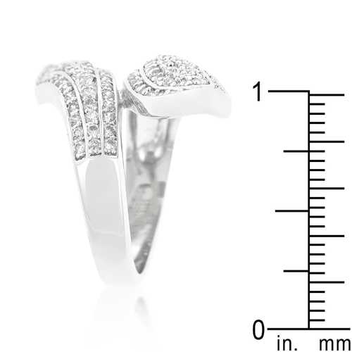 Pave Wrap Ring - Sterling Silver Stackable Ring with Cubic Zirconia Stones for Women | Perfect for Layering, Gift Giving & Everyday Wear